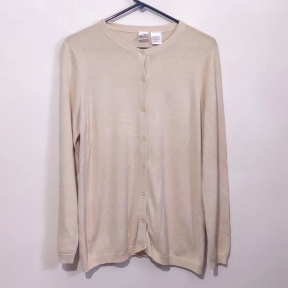 Duo Maternity Women's cardigan Preppy Office Sweater Cream size Medium - Picture 1 of 7